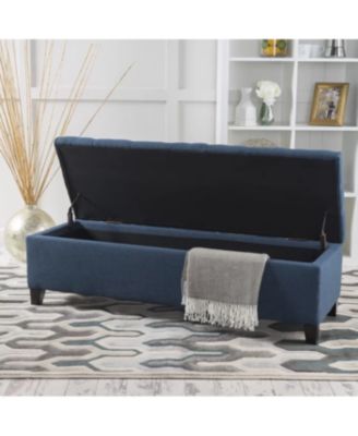 Contemporary Button Tufted Storage Ottoman with Refined Style