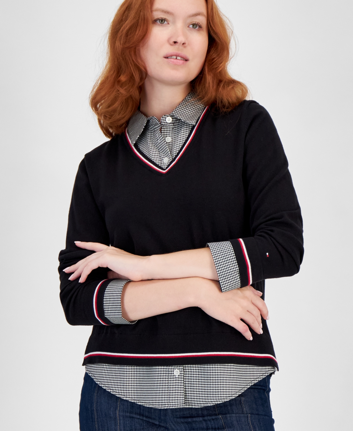 Tommy Hilfiger Women's Cornell Sweater & Button-Up Shirt