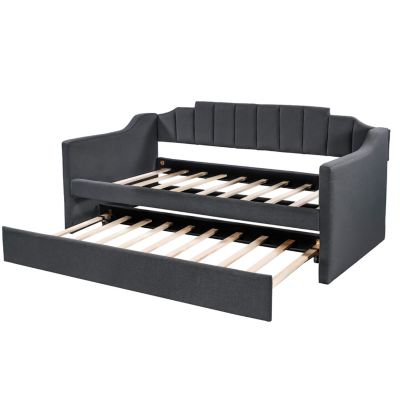 Upholstered Twin Daybed With Trundle