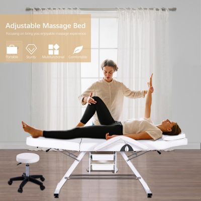 Streamdale 3-Section Facial Bed with Hydraulic Stool