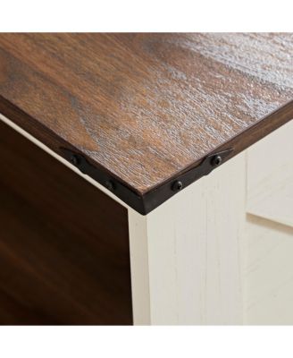 Two-Tier Farmhouse Coffee Table with Storage