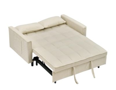  Breathable Modular Sofa Bed with Metal Legs