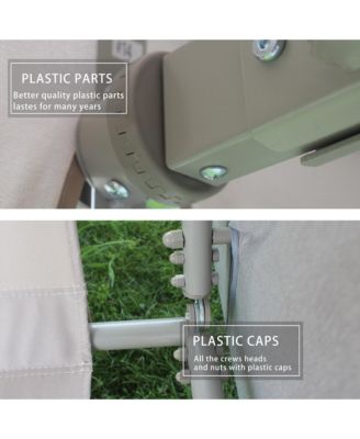 Streamdale 3-in-1 Outdoor Swing Chair Bed with Canopy and Cushion