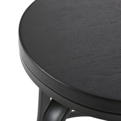 Modern Industrial Swivel Counter Stool with Faux Wood Seat