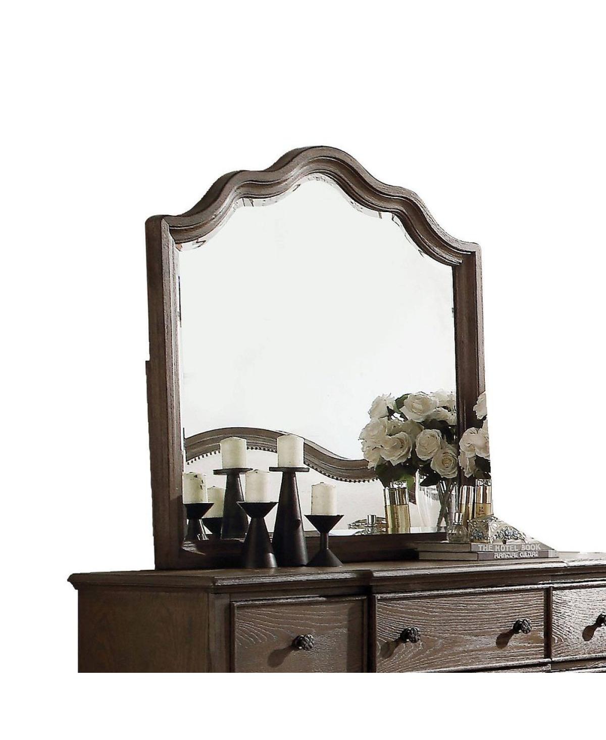 Streamdale Furniture Baudouin Mirror In Weathered- Oak