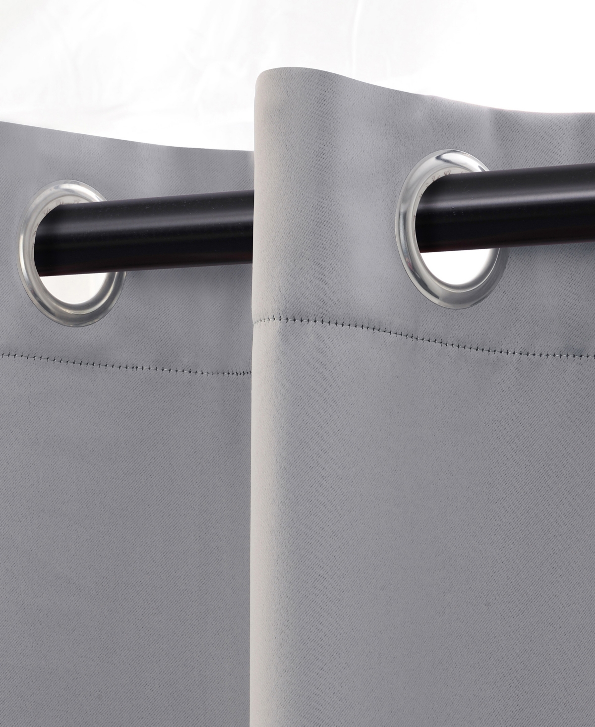 Superior Solid Classic Modern Wrinkle Resistant Room Darkening 2-Piece Curtain Set with Grommet Header Top, 52