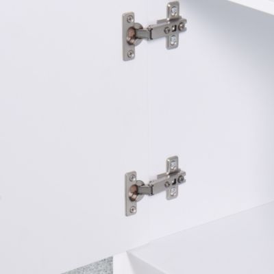 MDF Entryway Shoe Cabinet Bench with 2 Drawers and Cushion