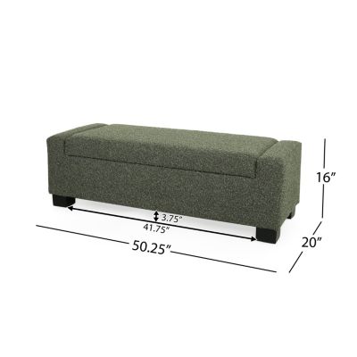 1 Count Stylish Fabric Storage Ottoman with Flip-Lid Top