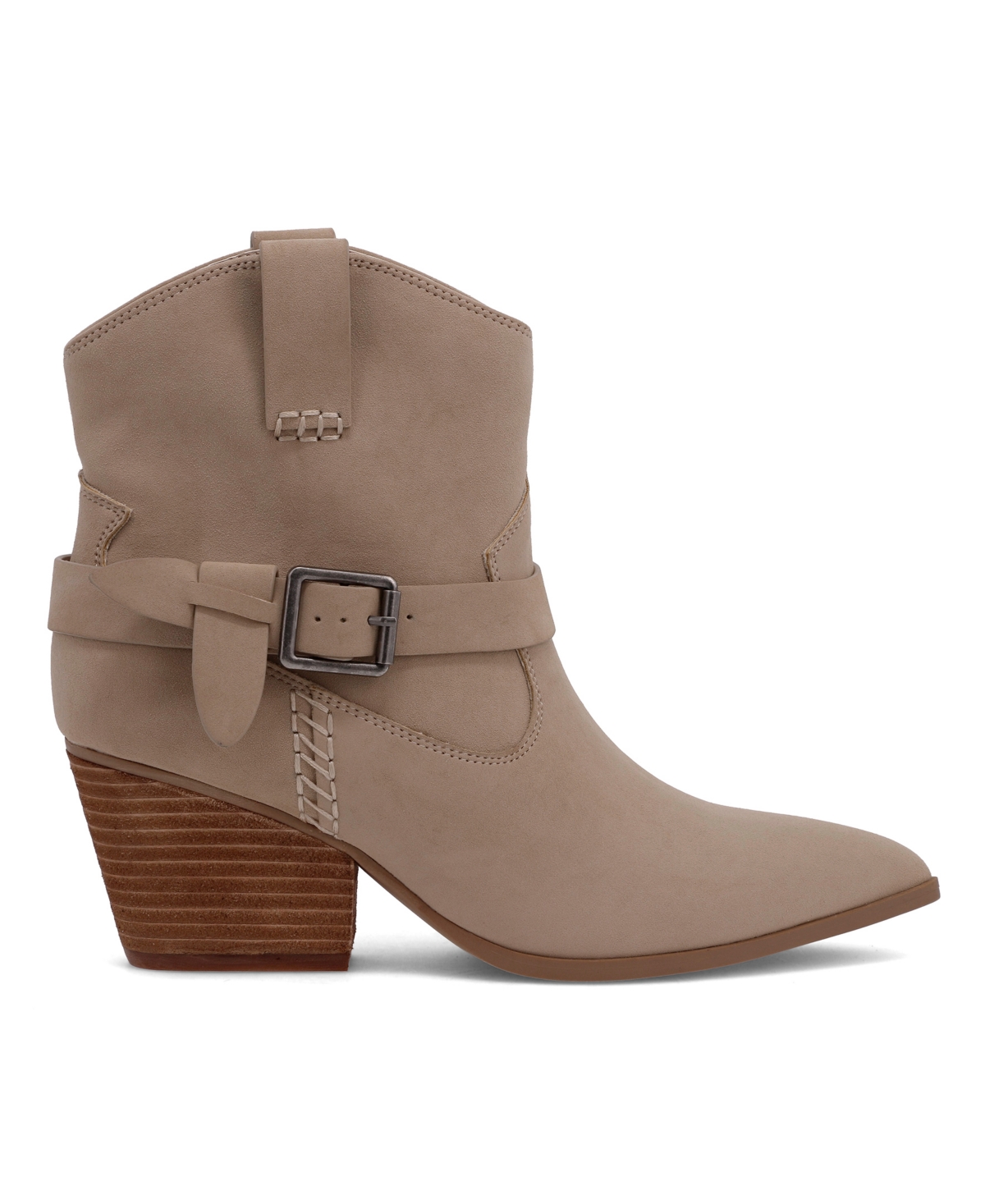 Mia Women's Clement Stacked Heel Western Prairie Booties