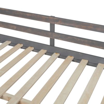 U-Shape Desk Storage Loft Bed - Full