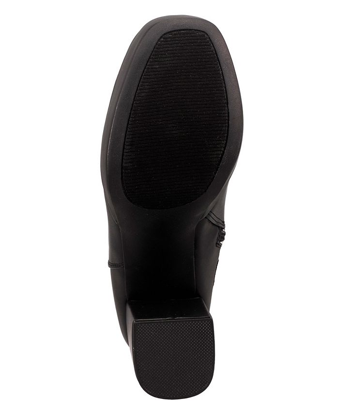 MIA Women's Elisenda Block-Heel Platform Tall Knee Boots - Black - 10M