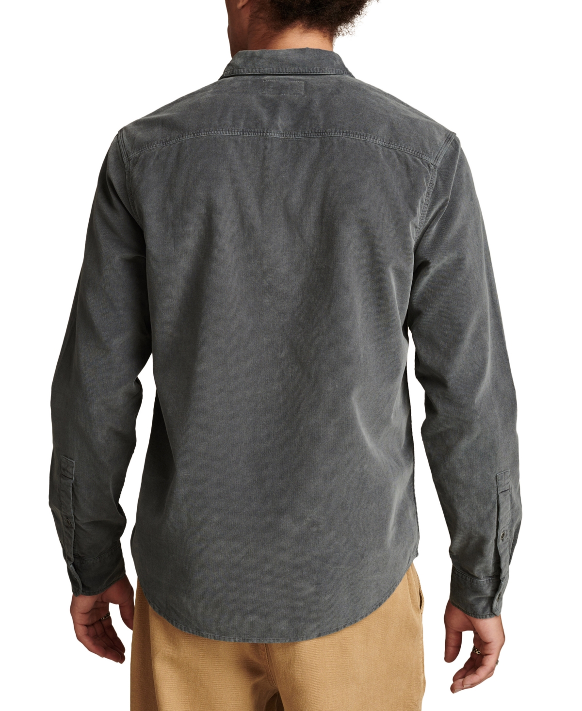 Lucky Brand Men's Long Sleeve Button-Front Corduroy Shirt