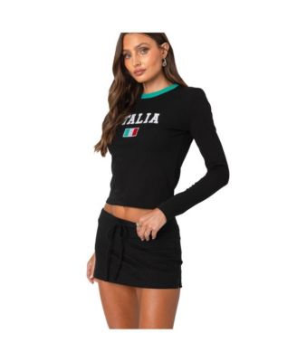 Womens Italy Long Sleeve T Shirt