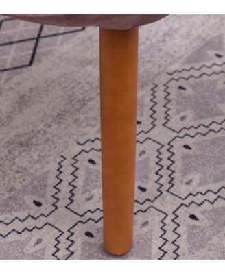 Contemporary Silky Velvet Tufted Accent Chair with Ottoman