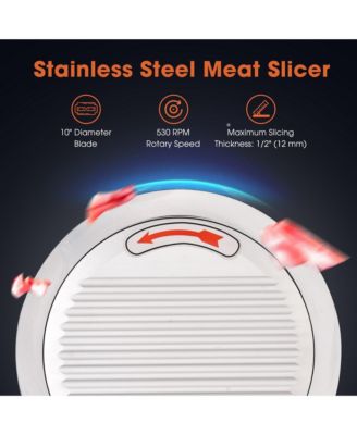 10" Blade Commercial Meat Slicer Deli Food Cheese Veggies Kitchen Restaurant 240w 530RPM