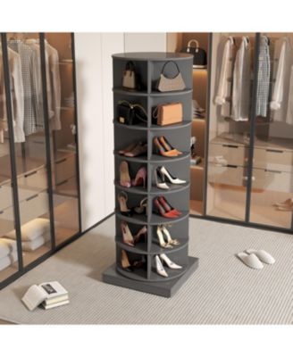 Minimalist Rotating Shoe Rack for Maximum Space and Shoe Storage