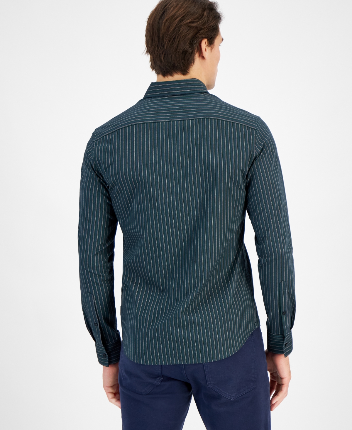 Michael Kors Men's Slim-Fit Stretch Stripe Button-Down Shirt