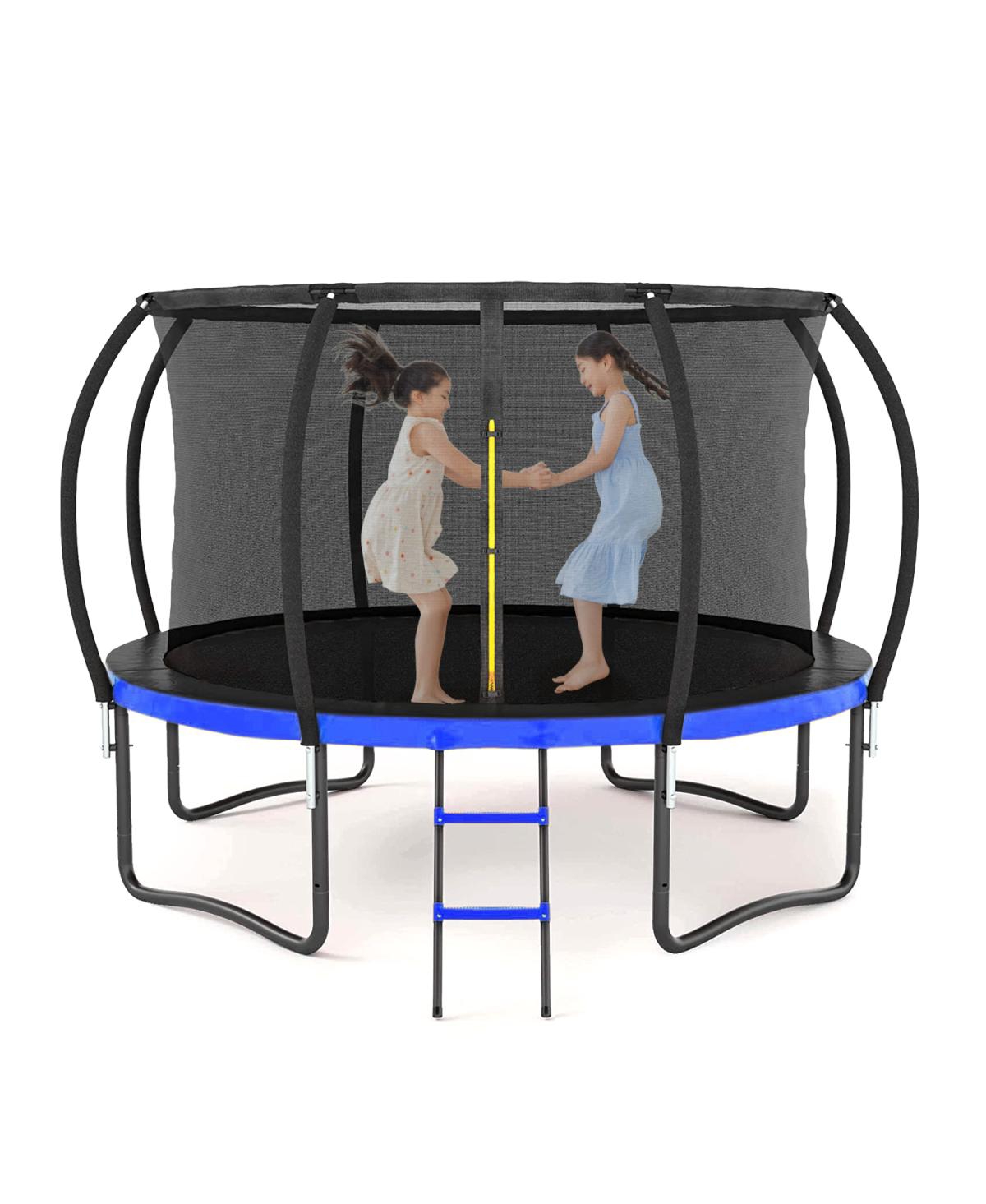 Streamdale Furniture Big Trampoline with Safety Enclosure & Accessories - Black+blue