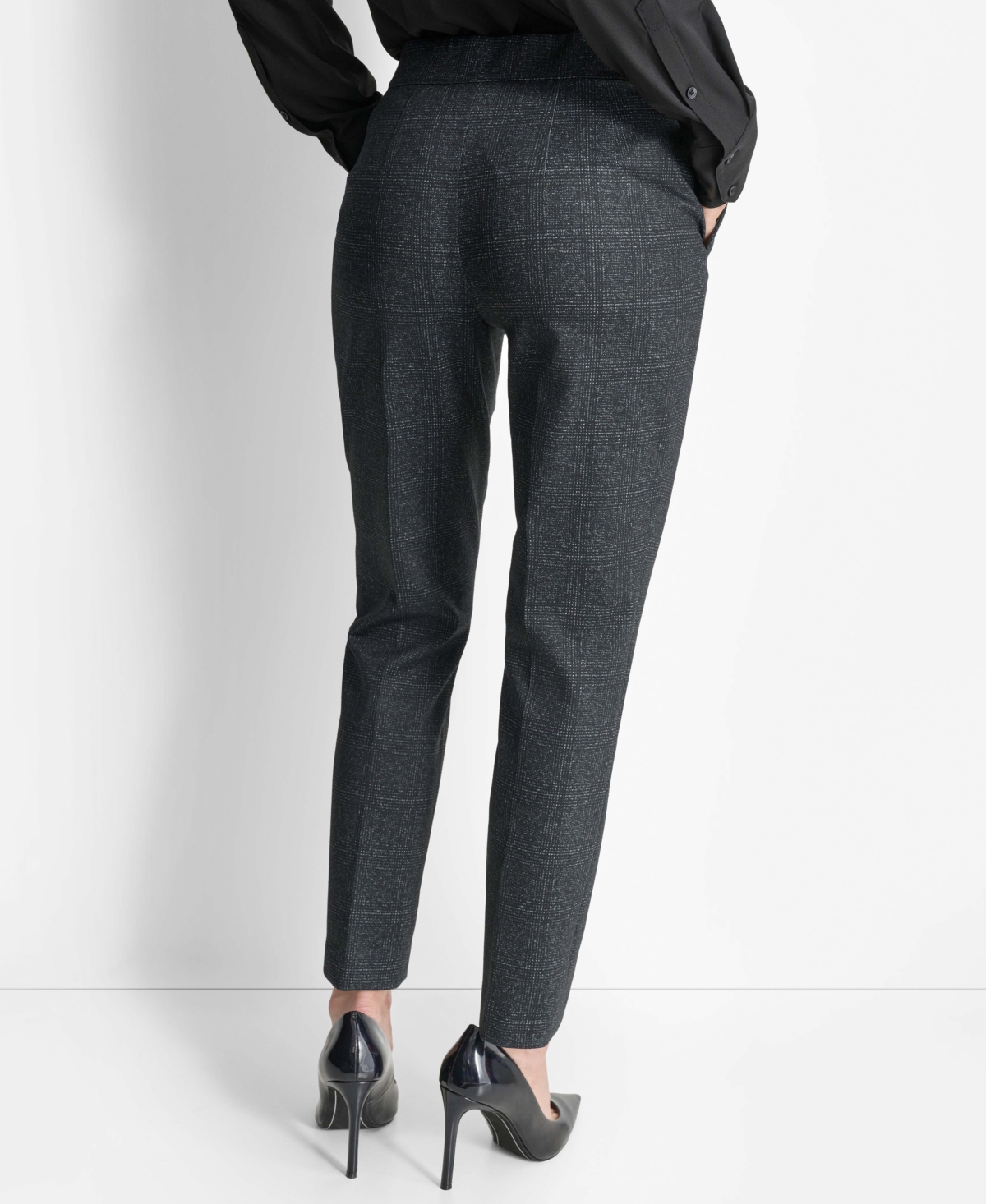 Dkny Women's High-Rise Slim-Leg Ankle Trousers -ivy