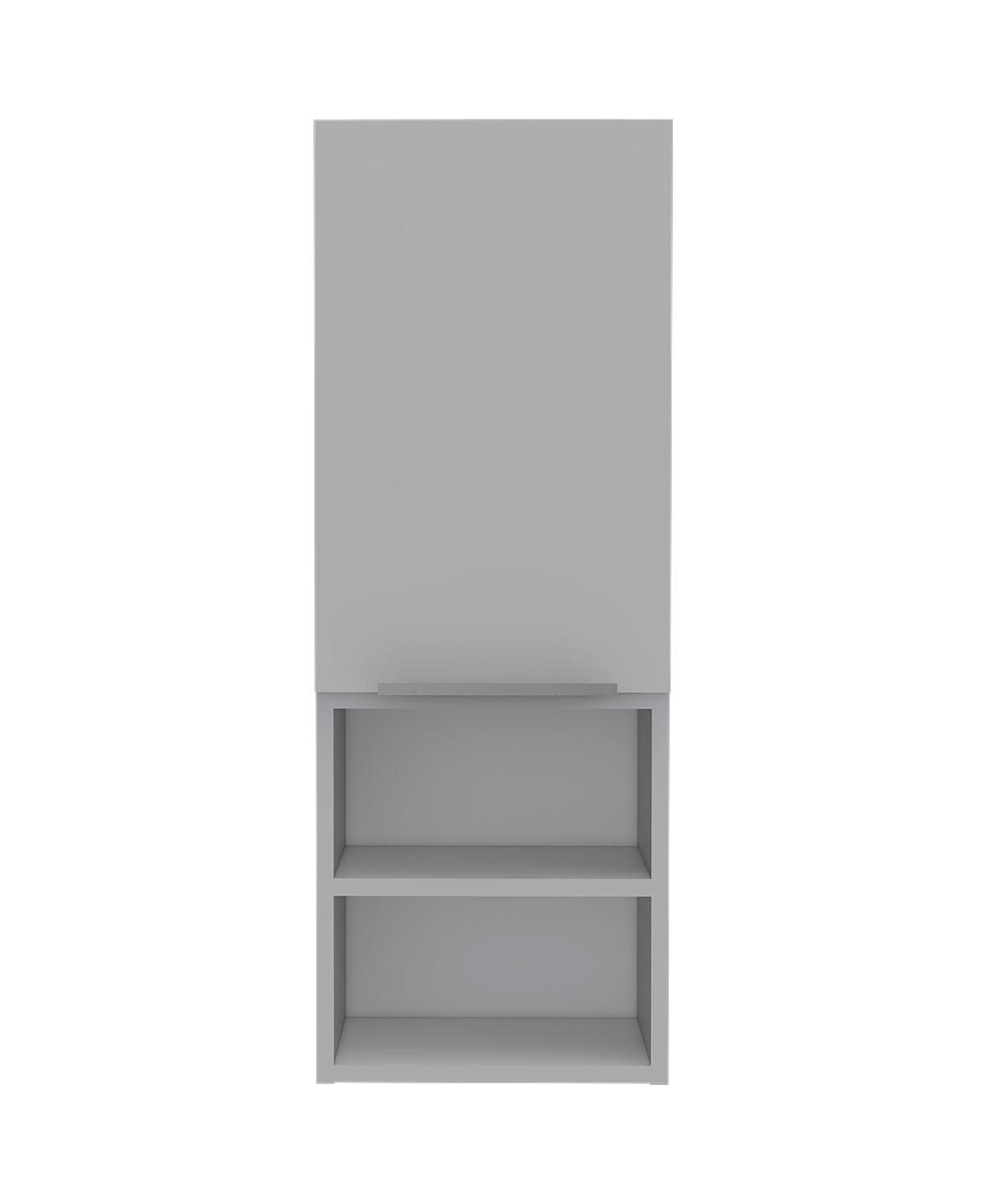 Streamdale Furniture Mila Bathroom Cabinet, Two Internal Shelves, Two External Shelves, Single Door -- White