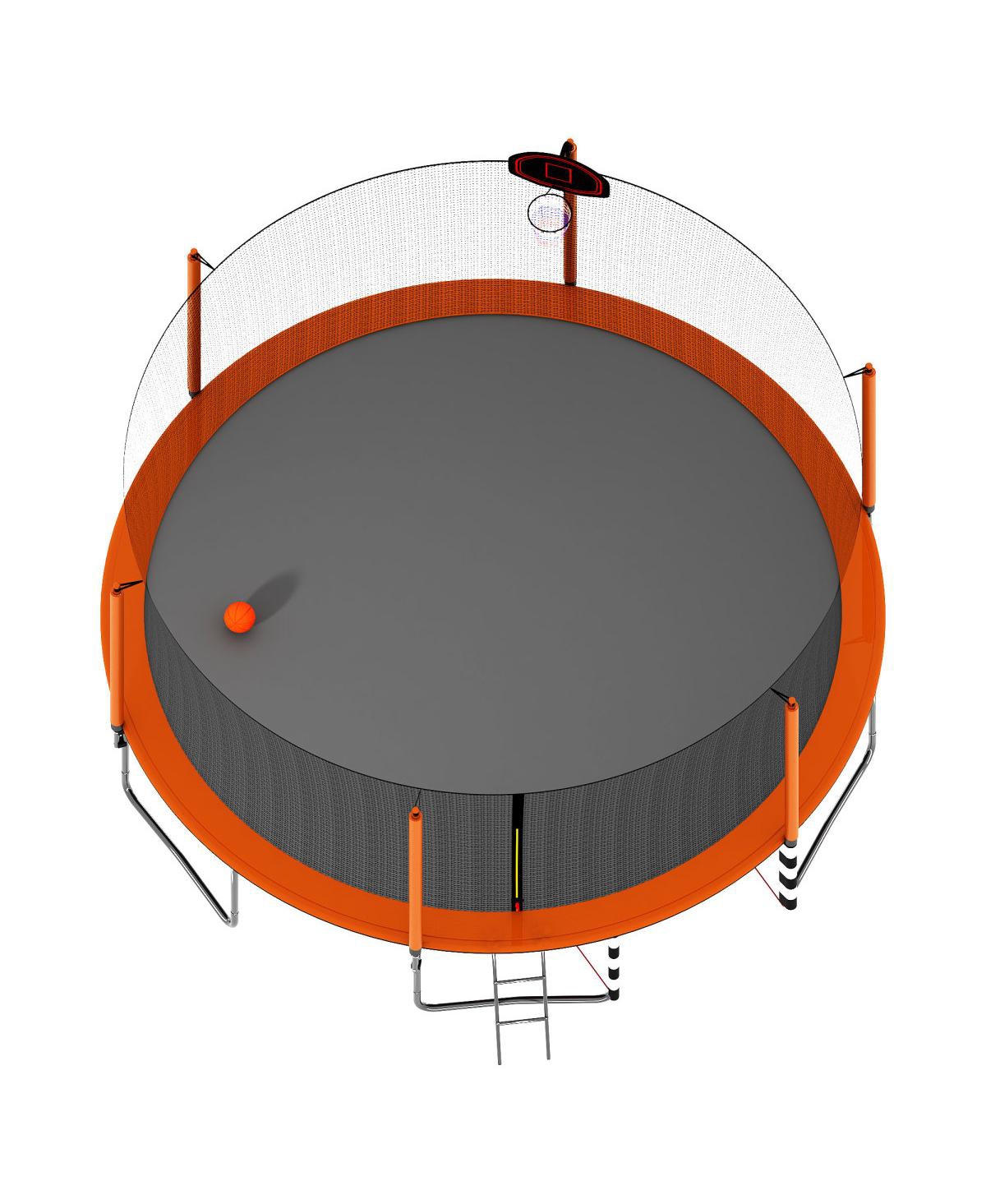 Streamdale Furniture 16FT Trampoline With Basketball Hoop Pump And Ladder(Inner Safety Enclosure) With Soccer Goal