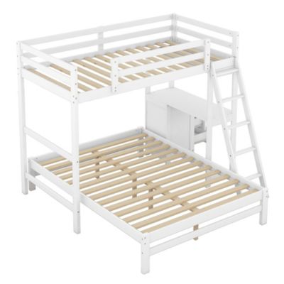 Streamdale Twin Over Full Bunk Bed With Built-In Desk And Three Drawers