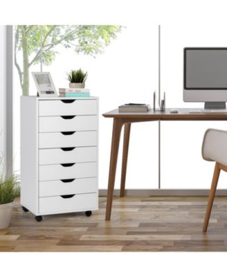 7-Drawer Chest Storage Dresser Floor Cabinet Organizer with Wheels
