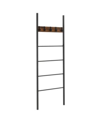 SUGIFT Wall-Leaning Decorative Blanket Holder with 5 Removable Hooks - Macy's