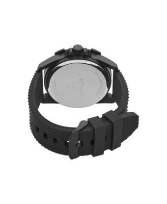 Men's Black Silicone Strap Analog Watch 48mm