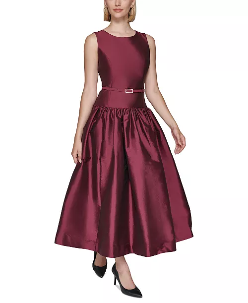 women's taffeta drop-waist ball gown