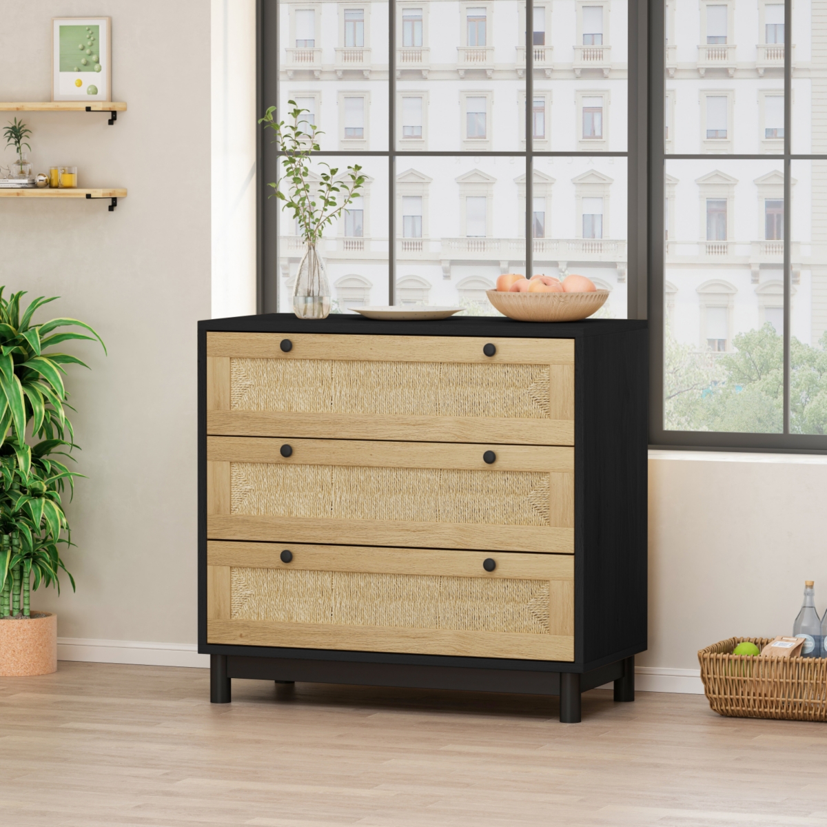 Streamdale Furniture Rattan Dresser with Woven Drawers | Ample Storage Space | Durable & Stylish