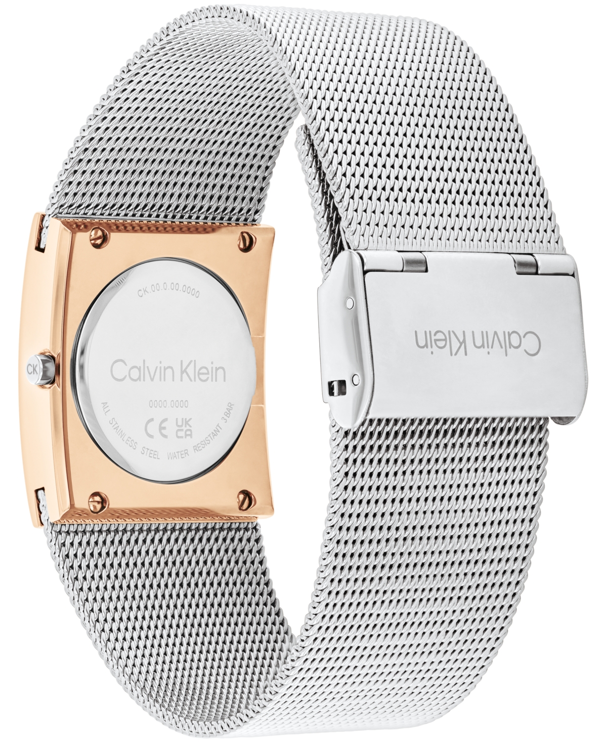 Calvin Klein Women's Pulse Rose Gold-tone Stainless Steel Mesh Watch 26.40mm In Rose Gold