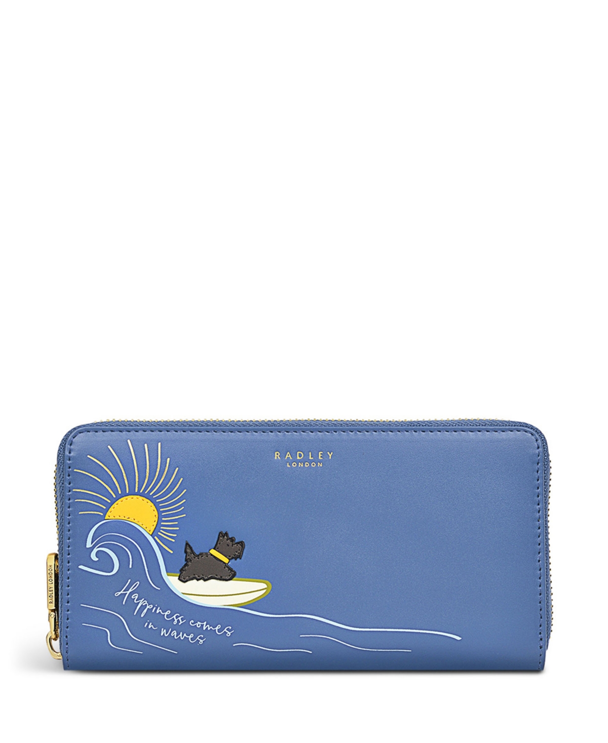 Radley London Happiness Comes in Waves Zip Around Wallet Boathouse Smart Closet