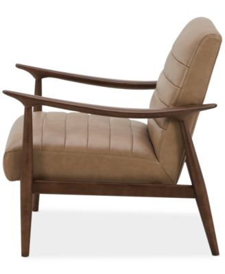 Elif Leather Accent Chair, Created for Macy's