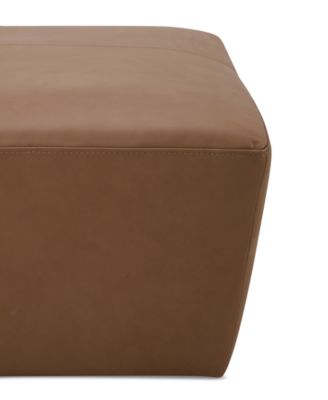 CLOSEOUT! Stolly Leather Ottoman, Created for Macy's