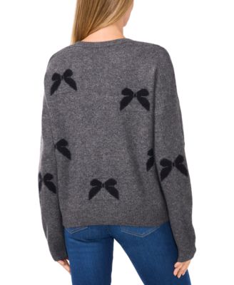 Women's Bow Appliqué Sweater