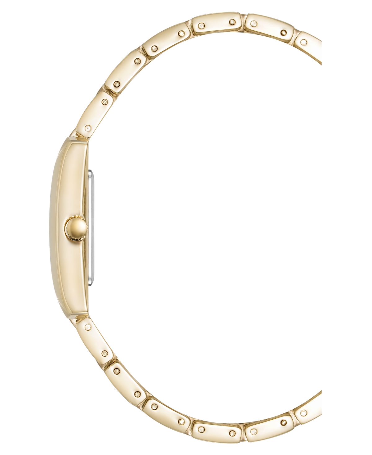 Anne Klein Women's Quartz Classic Rectangular Roman Numeral Gold-Tone Alloy Metal Watch, - Gold-Tone