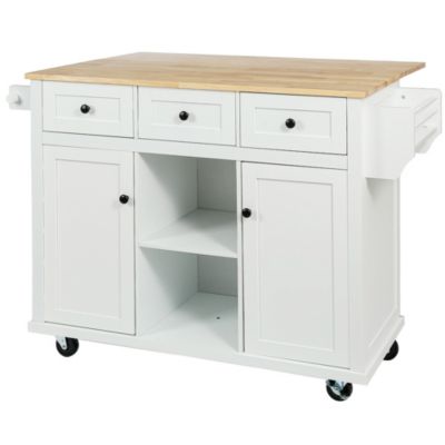 Multifunctional Storage and Wheels Kitchen Cart