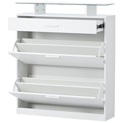 Streamdale Slim Entryway Organizer with Shoe Storage and LED Light