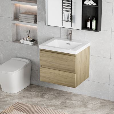 Streamdale 30" Floating Vanity with Resin Sink & Soft-Close Drawers