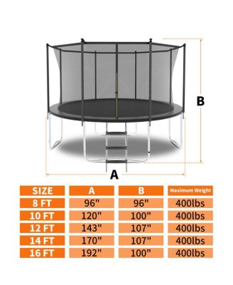 Streamdale 14FT Trampoline with Enhanced Safety & Durability