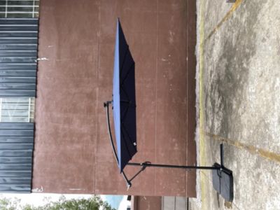 Streamdale Solar Powered LED Patio Umbrella with Crank & Base