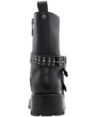 Women's Vortexia Studded Buckled-Strap Booties