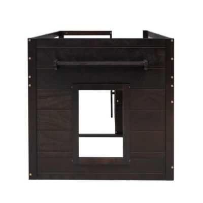 Streamdale Twin Size Loft Bed With Cabinet And Shelf