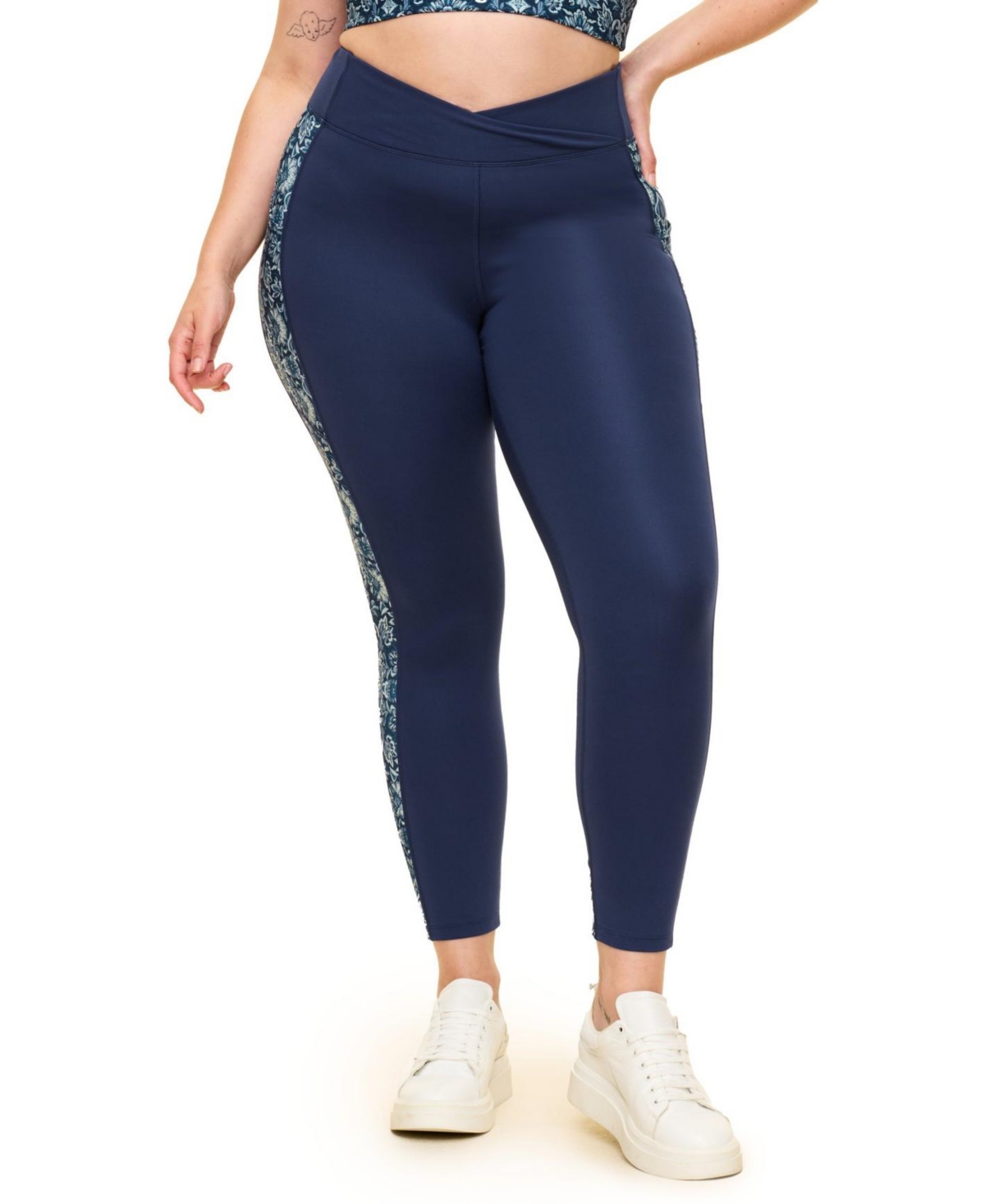 Women's Lotus Lotus Leggings - Geo black
