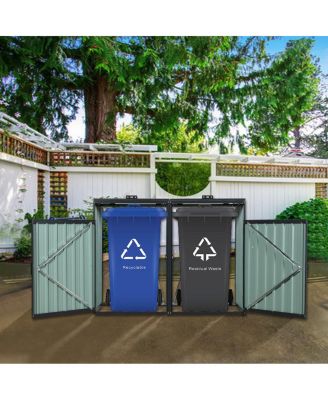 Streamdale Stainless Steel Outdoor Trash Can Storage for Garden Yard