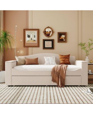 Teddy Fleece Upholstered Daybed with Bluetooth Audio System