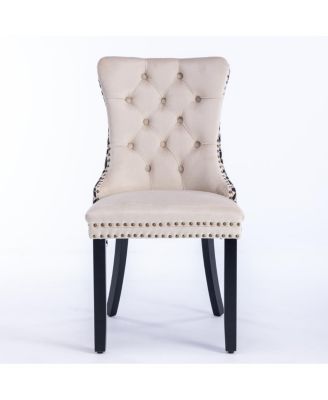 Contemporary Velvet Dining Chairs, Set of 2