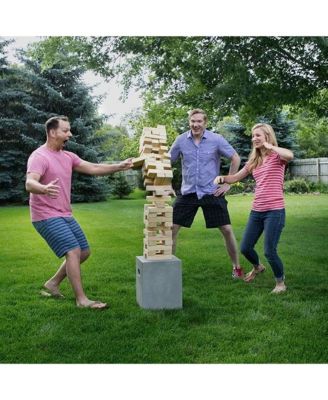 Giant Tumbling Timbers 30" Wood Block Stacking Game w/ Case, Natural