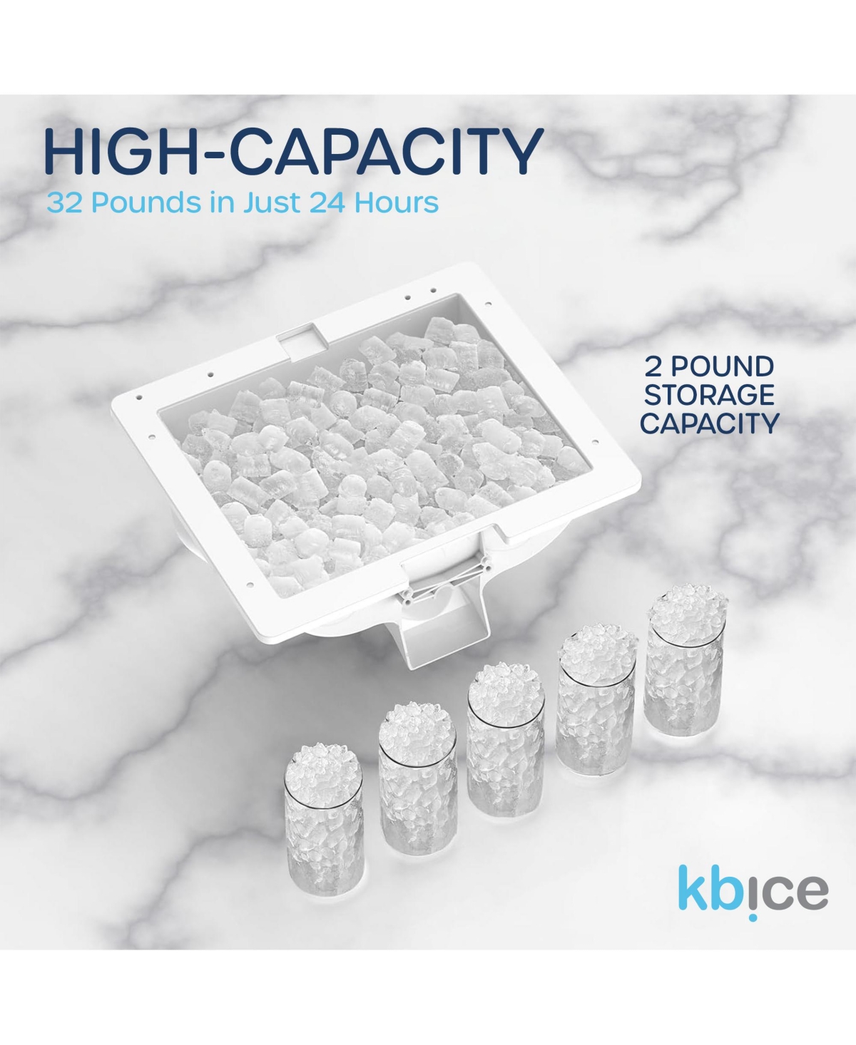 KBice 3.0 Countertop Nugget Ice Maker with Soft Chewable Ice, 32lbs in 24Hrs, Led Touch Panel, Self-Cleaning Ice Maker with Automatic Dispensing - Bla